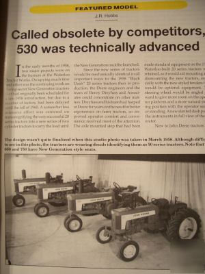 John deere model 530 tractor green magazine