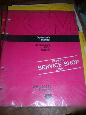 Nos john deere 1530 tractor operator's manual