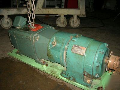 Reliance dc motor 3 hp 1750 tenv +helical speed reducer