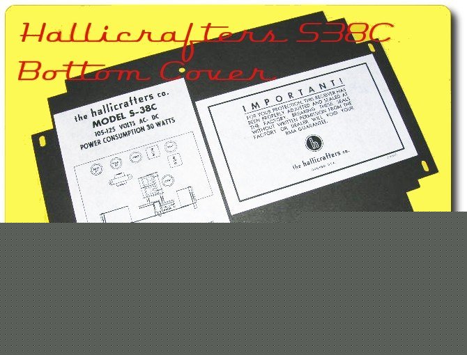 Reproduction radio bottom: hallicrafters s-38C
