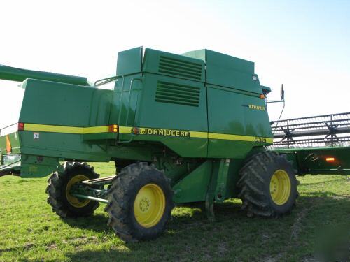 1999 john deere 9610 combine with two headerslow hours 