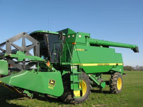 1999 john deere 9610 combine with two headerslow hours 