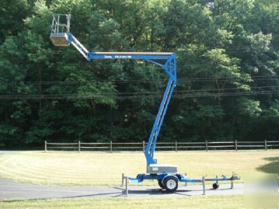 2000 genie TMZ34/19 manlift tow man boom lift aerial