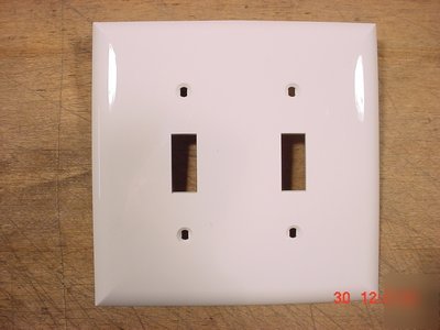600 ge 2-gang white switch cover wallplates unbreakable