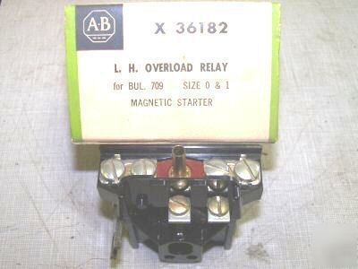 Allen bradley l h overload relay m/n x 36182 for 709 