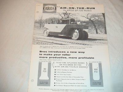 Bros model sp-730 pneumatic tire roller brochure 