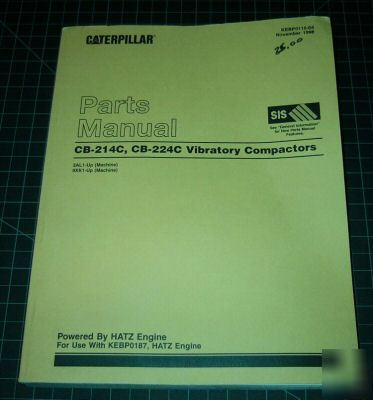 Cat caterpillar cb 214C cb 224C compactor parts manual