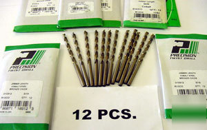 New (12) #74 cobalt jobber drills - precision twist