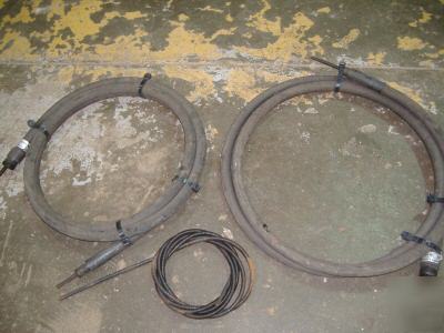 New -(2) 10' flex shafts & (1) 10'core-concrete vibrator