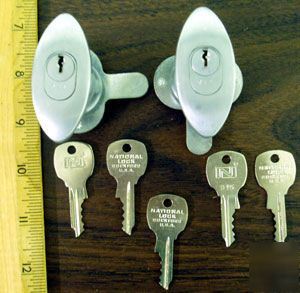 New pin tumbler knob locks for metal cabinet doors
