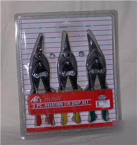 New pit bull 3 piece aviation tin snips free shipping