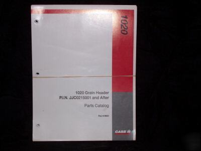 Original case 1020 grain header parts manual