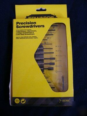 Precision screwdriver set - includes hex, nut,philips.