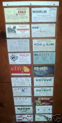 Qsl card wall display holder ham radio amateur holds 40