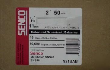 Senco fastening systems N21BAB senco crown staple 2 BX1