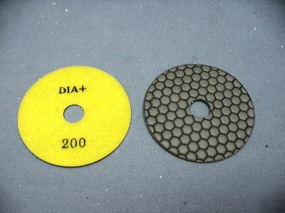 4â€ flexible dry polishing disc â€“ velcro backed #200