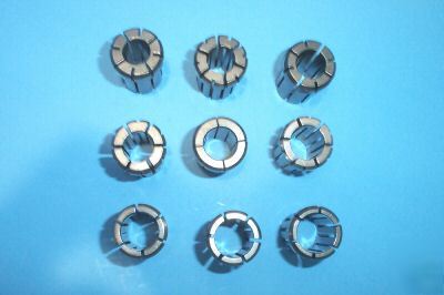 9 kennametal DA180 collet set 1/2 - 3/4 by 32NDS da 180