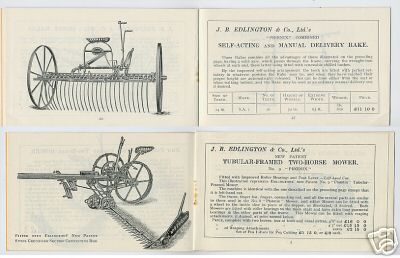 Edlingtons farm implements catalogue gainsborough C1910