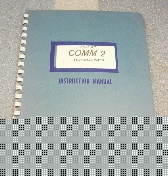Galaxy instruction manual comm 2 transceiver
