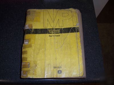 John deere original master parts index no 