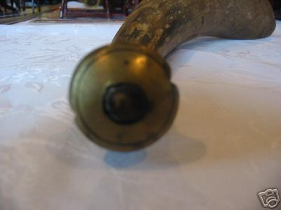 Antique farm animal medicine throat horn,