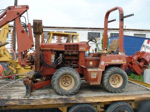 Ditch witch 3500 plow and hoe attachment, front blade