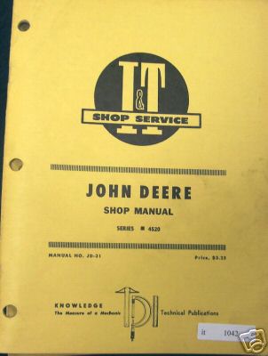 John deere 4520 tractor i&t shop service manual