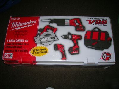 New milwaukee 0928-29 V28 28 volt combo kit 