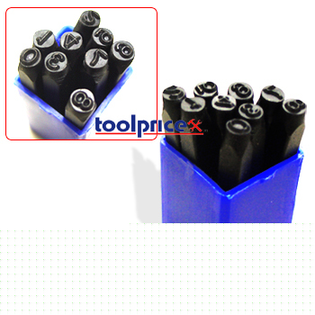 9 pc number die stamp metal wood hand tool set