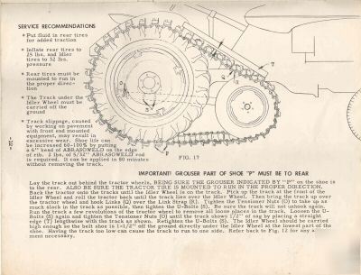 Arps half-track manual & parts list for a-c b & ca