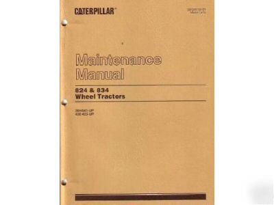 Cat caterpillar 824 wheel tractor maintenance manual