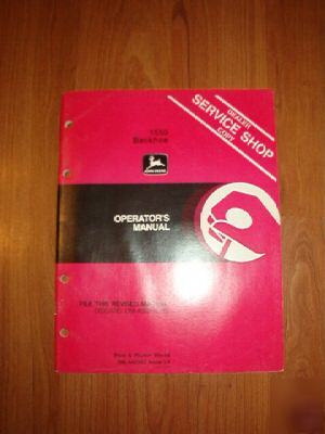 John deere operators manual 1550 back hoe