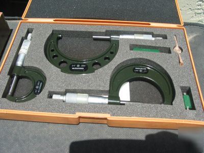 Mitutoyo 0-1,1-2,2-3 micrometer set 202-250,251,252