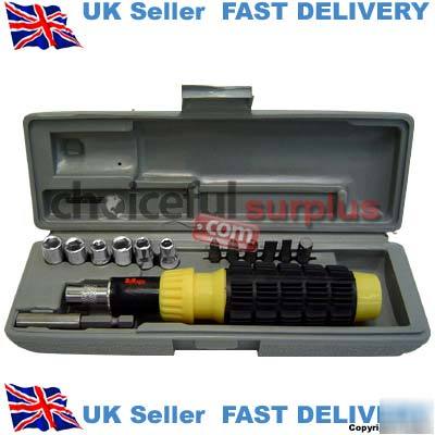 New brand 15 piece screwdriver bit & socket set