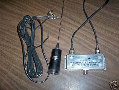 Tram dual band antenna and maxrad duplexer uhf/vhf