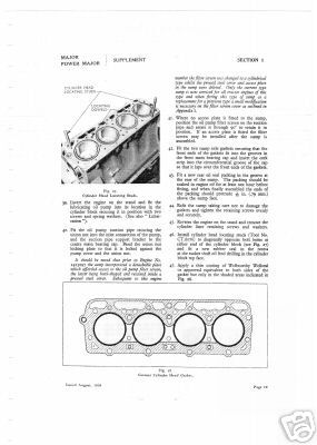 Fordson major & power major tractor service manual