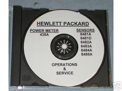 Hp manuals 435A 8481A 8481D 8482A 8483A 8484A 8485A 