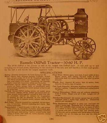 Repro rumely oil pull catalog