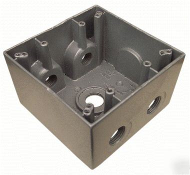 2G gang deep weatherproof box, 5 - 3/4