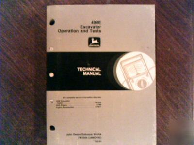 John deere 490E excavator tech manual set