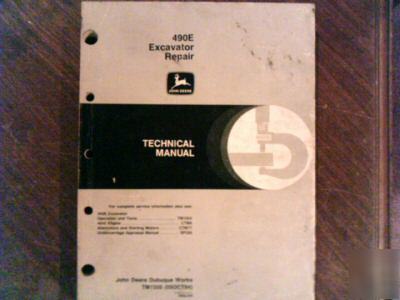 John deere 490E excavator tech manual set