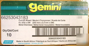 New 5 gemini large diameter reinforced chop saw wheels 