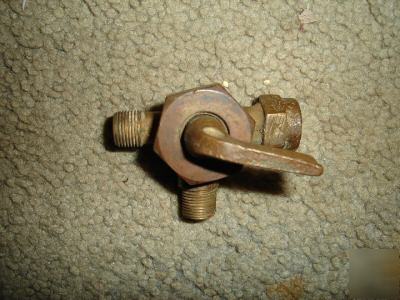 Rare brass unstyled a b g? three way fuel control valve