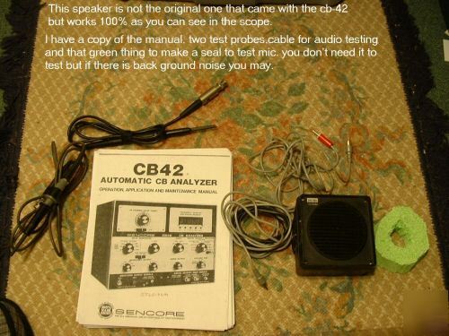 Sencore cb-42 deluxe cb analyzer for testing,fixing cbs