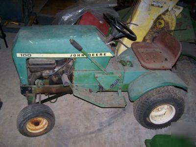 Vintage john deere garden tractors + mower deck