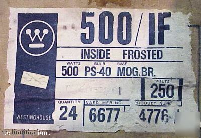 13 x westinghouse 500/if inside frosted 500W, ps-40