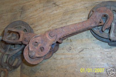 3 old hay barn trolley ? pulleys