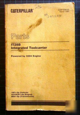 Cat caterpillar IT28B int toolcarrier parts manual book