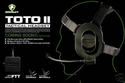 Cavalvy toto ii tactical headset - kenwood 2-pin radio