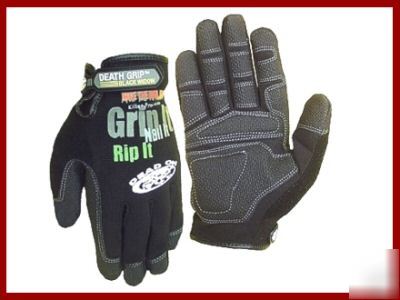 Dead on black widow mechanics work gloves, x-large